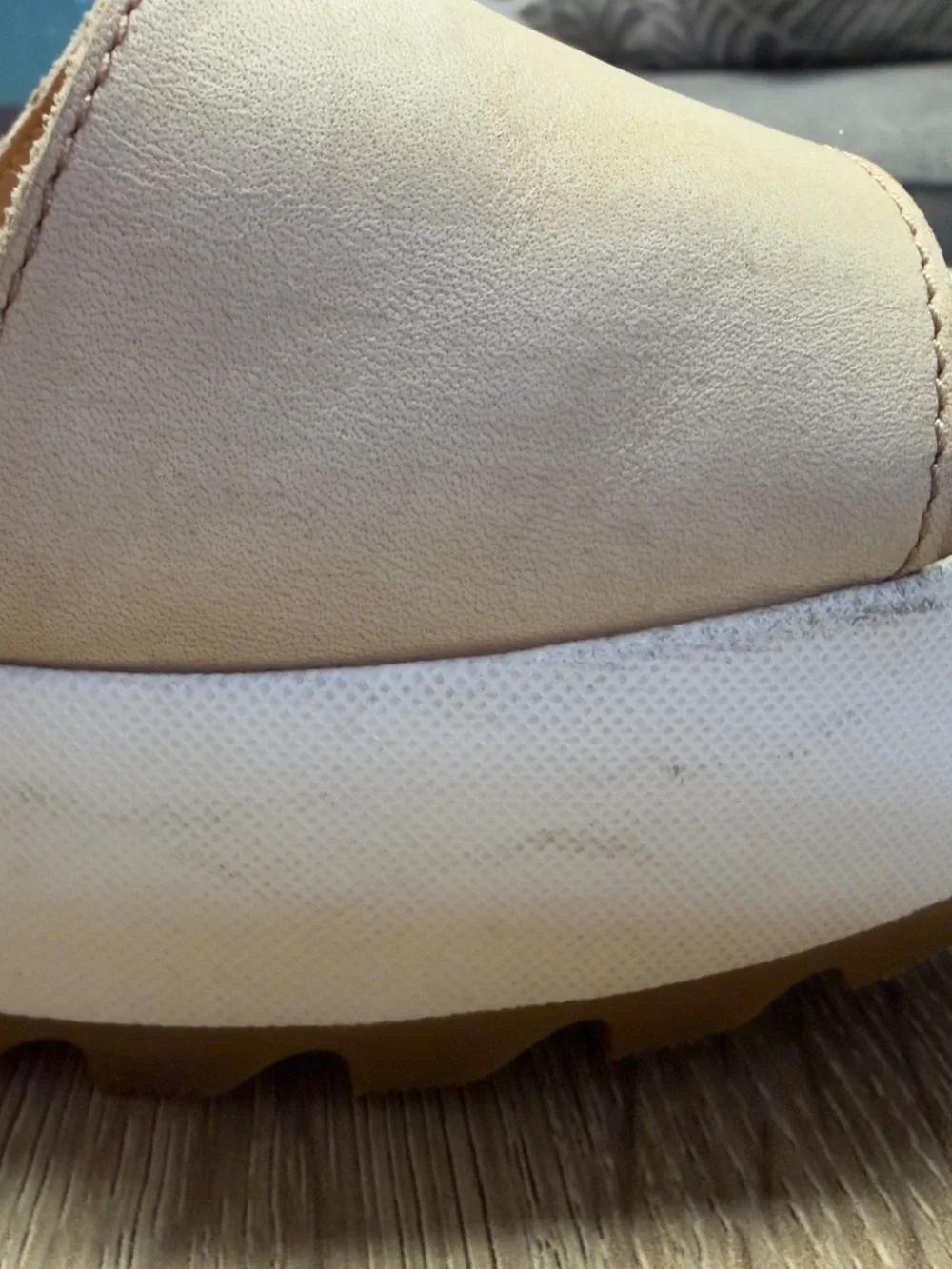 SOREL Cameron Tan Leather Flatform Wedge Ankle Strap Sandals Size 9.5